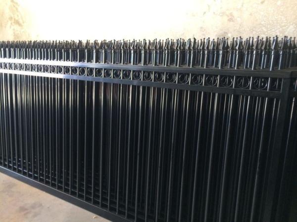Garden using Spear top 1.8m(H)x2.4m(W) Hercules Security Fencing Stain any INTERPON colour Powder