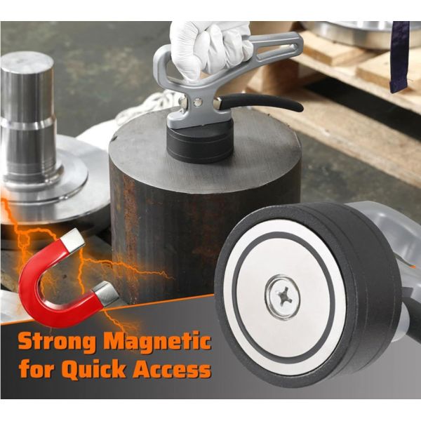 Ergonomic Portable Magnetic Lifter with 60kg Pull Force and Permanent Magnet Technology for Steel Plate Handling