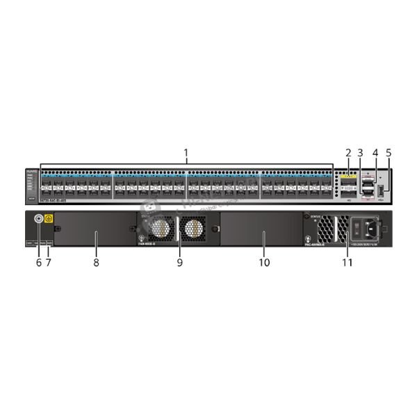 structure-s6720-54c-ei-48s-ac-datasheet 600W Huawei S6700 Series Switch S6720-54C-EI-48S-AC With 10GE SFP+ 48 Port
