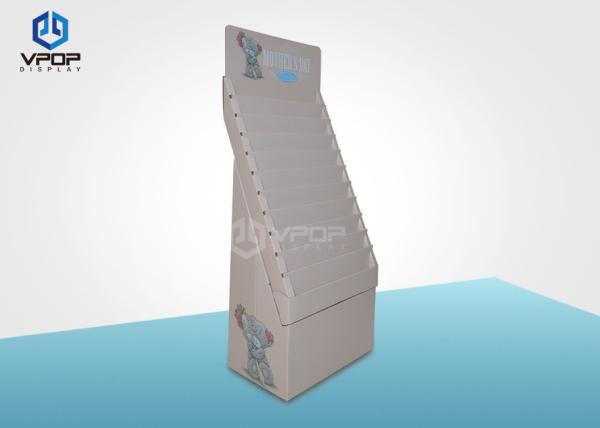 Clothes Corrugated Cardboard Display Stands Sturdy Structure For Chain Store