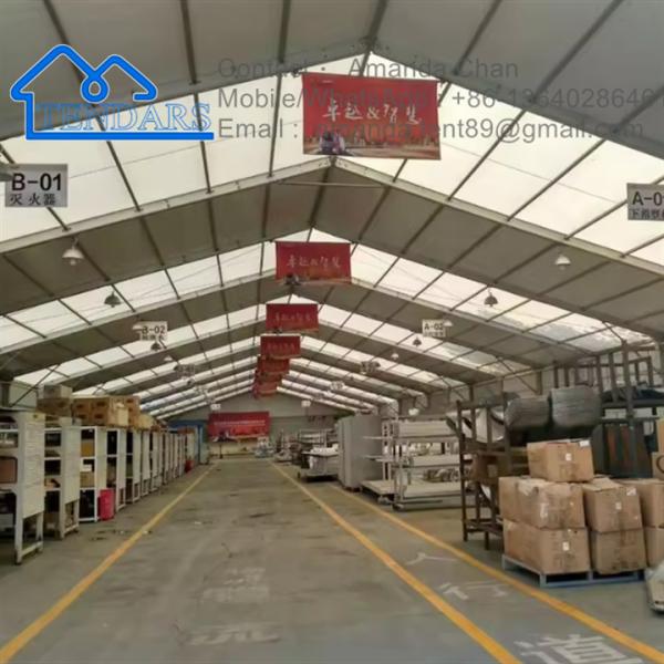Large Aluminum Frame White PVC Industrial Storage Tents Outdoor Commercial Structure