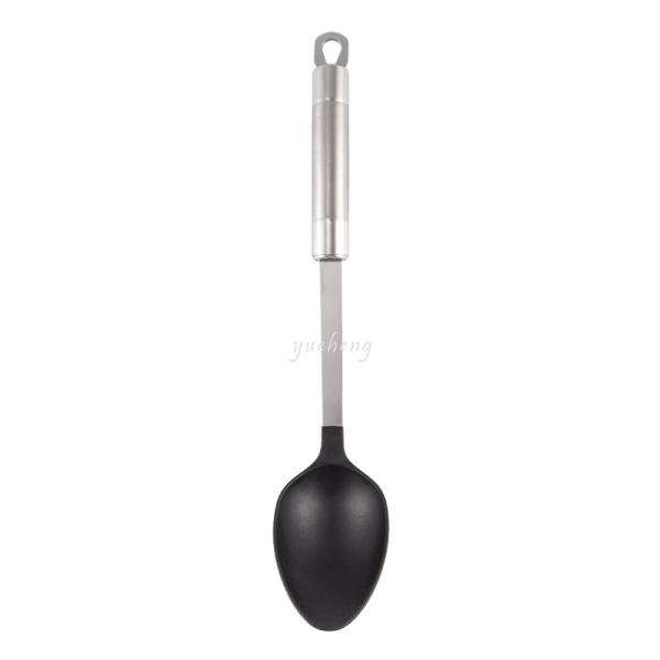 Kitchen tools utensils set with Nylon head Stainless steel handle fork ladle sollted turner Pasta Server