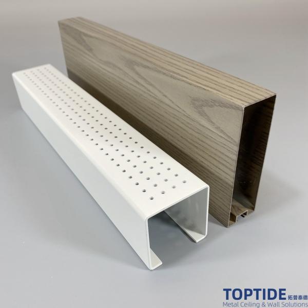 RAL9016 Hanging U Shape 100mm Linear False Ceiling Square Tube