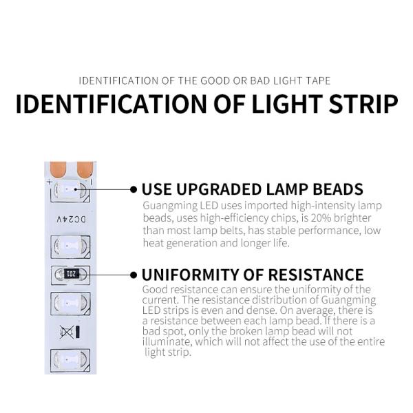 Waterproof IP65 630nm 12W 60leds/m SMD RGB LED Strip Light