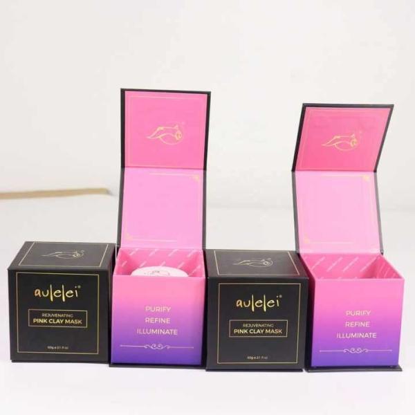 Customized Luxury Face Cream Box Printed Cosmetic Packaging Boxes Makeup Magnetic Box For Skincare Card With Insert