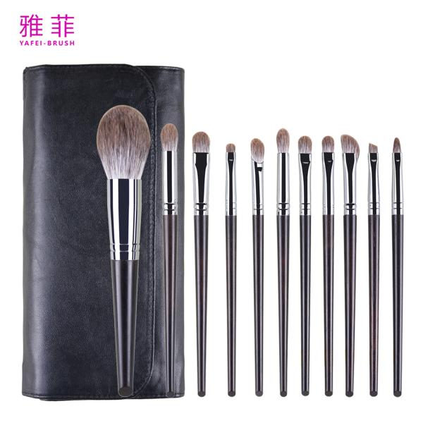 88A21212 Animal Hair Natural Hair Private Label Custom Luxury Goat Hair Professional Makeup Brushes Set