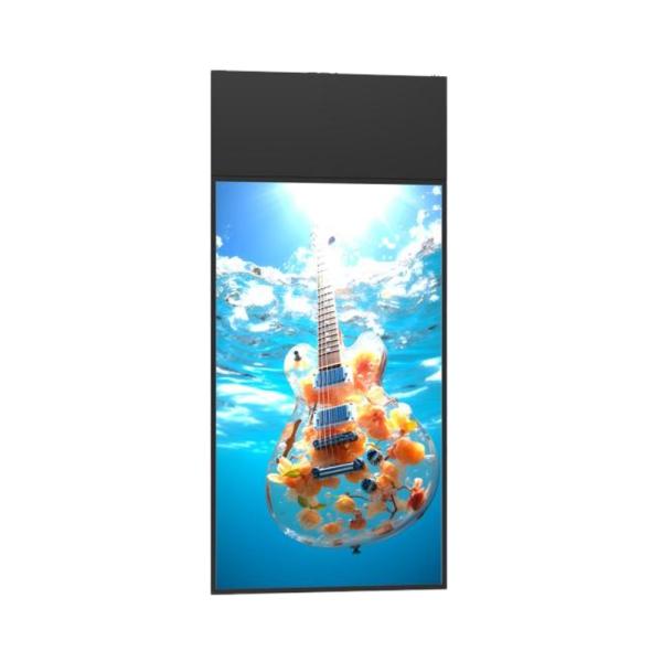 Dual-Sided 55 Inch 4K Transparent LCD Display Built-In CMS Remote Management Roof-Hanging Digital Signage for Commercial Use