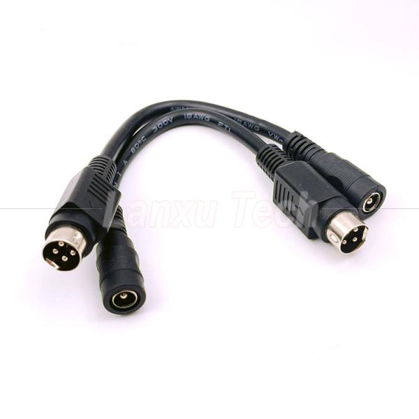 4 Pin Mini DIN to DC  Female Jack 5.5x2.1mm Power Extension Cable for Camera DVD TV PC Barcode Printer