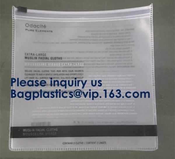 Slider Zipper Cosmetic Pvc Bag Clear Vinyl Pvc k Bag,Matte PVC Zipper Slider Bag With Ring, Bagease, Bagplastics