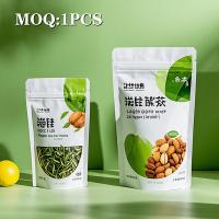 Custom Printed Tea Top Candy Stand Up Pouch Plastic Edible Resealable 3.5g 7g 14g 1oz 1lb 1kg Food Frosted Mylar Zipper Bag