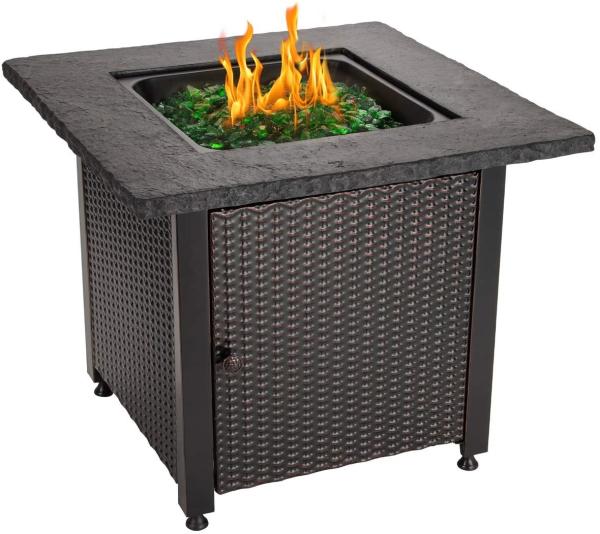 30'' Outdoor Gas Firepit Table All-Season Alloy Steel