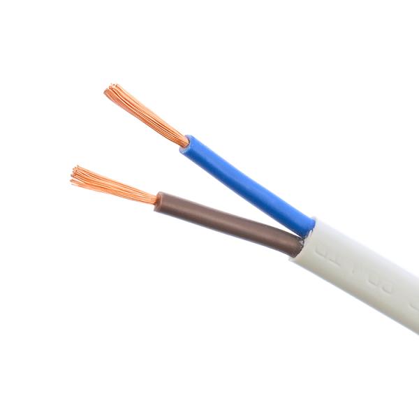 VDE Listed H03vvh2-f H05vvh2-f Flat Power Cable 300/500V 2 Core Oxygen-free Copper Wire 0.5 0.75 1 Mm2 Electric Wires