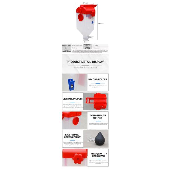 Feed Dispenser Livestock Feeding Equipment 6L 8L Automatic Feeder For Pigs