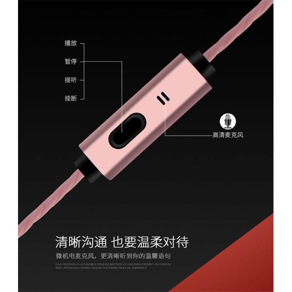 Haozhida small ear buds with mircophone volume control  answer calling and ring off earphone with 6 u Speaker Φ10mm