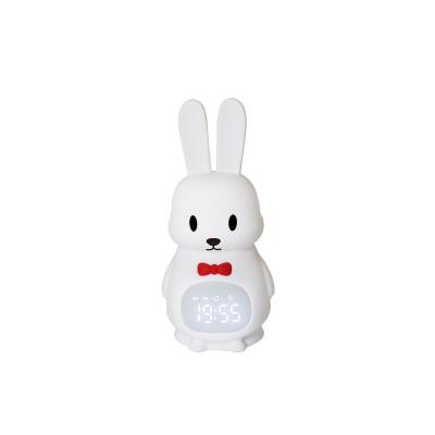 Trainer de sono de silicone de coelho LED para quarto de bebê e criança recarregável e portátil