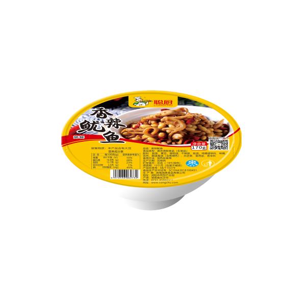 Nutritious Spicy Prepared Meals For One Person Squid Instant Meal