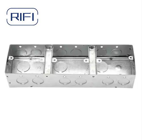 Rifi European Metal Install Box Wall Switch 1+1 Electrical 2 Gang Metal Smart Home Socket Case Iron Wall Box Enclosure