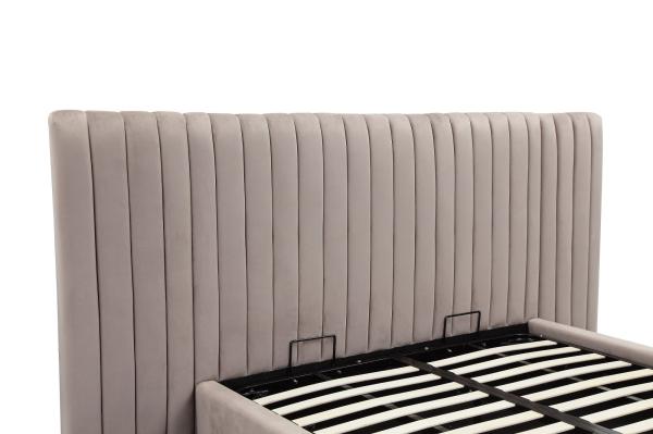 Practical Ottoman Plush Velvet Bed , Breathable Space Saving Furniture Bed