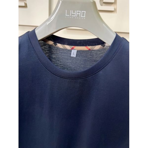 Men's Fashion Tees with Iconic Plaid Sleeves, Regular Fit Crew Neck, High - Quality Cotton