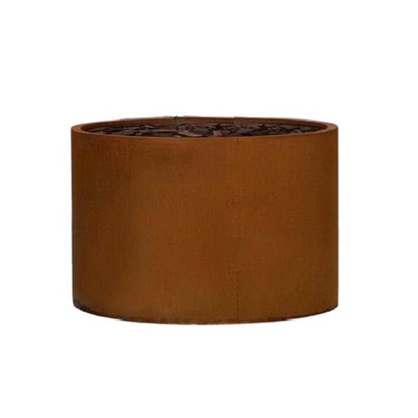 Square Rusted Corten Flower Pot Metal Flower Planter For Garden / Yard