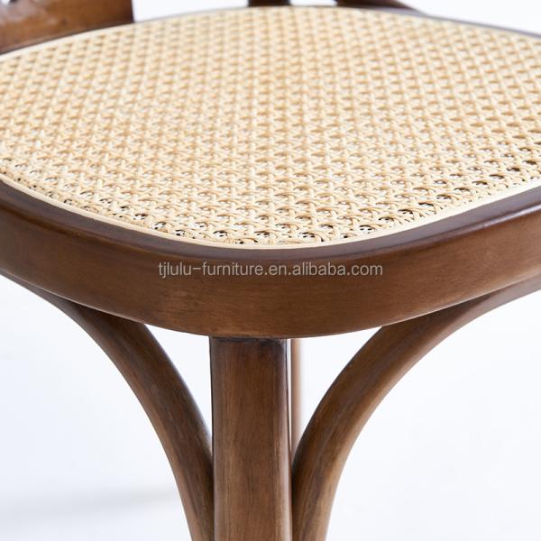 Silla de comedor de madera maciza apilada de diseño nórdico