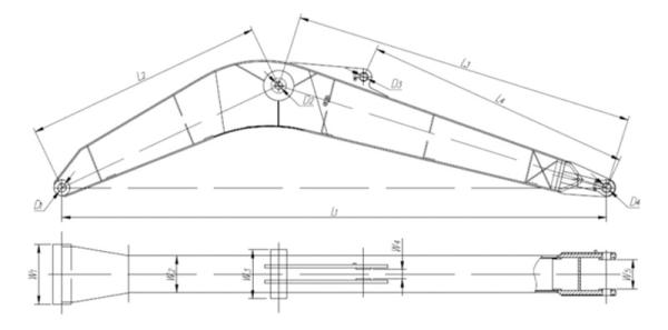 No 1 Excavator Long Boom Arm For 3 Ton 50 Ton Excavator Use Q690D