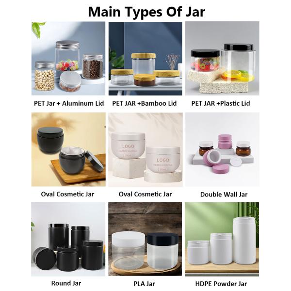 Hot Sale 300ml 500ml 530ml 600ml 1100ml Luxury Empty Large Cosmetic Containers Plastic Jars Plastic Jar Set