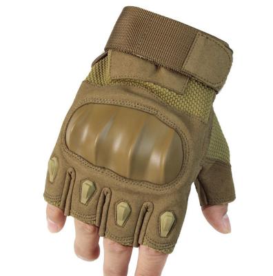 Tactical Half Finger Waterproof Riding Gloves Microfiber Army Green