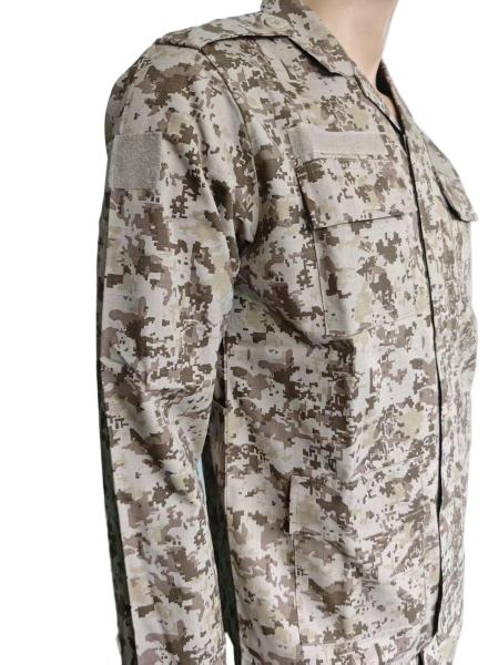 砂漠 デジタル カモ BDU スタイル 訓練 ユニフォーム ボタン システム