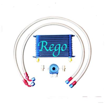 Aluminium Radiator Transmission Oil Cooler Kit , 13 Rows External Transmission Oil Cooler