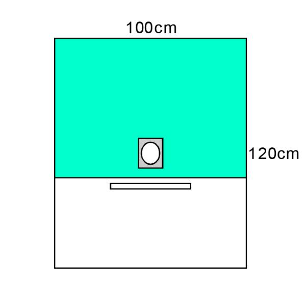 Surgical Fenestration Eye Sheet Drape With Integrated Fluid Collection Bag