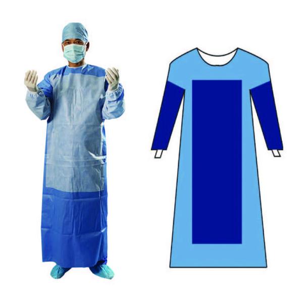 40gsm Reinforced  Disposable Surgical Gown / Disposable Dressing Gowns