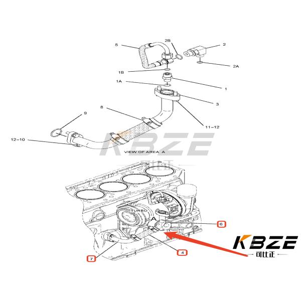 C.A.T C9 259-2994 246-6036 259-2993 ТУРБО ДРЕЙН ПИУП для экскаватора E330 E336 E340 0,6Kg