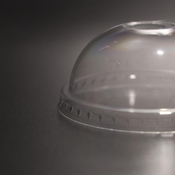 PET Transparent Plastic Cup Dome Lid Fit For Boba Tea Cup