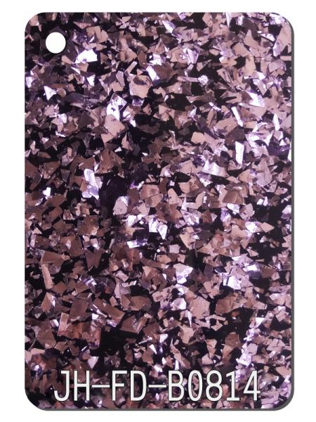 Irregular Black Bottom Large Glitter Acrylic Sheet 3-15mm 4 × 8 Single Side