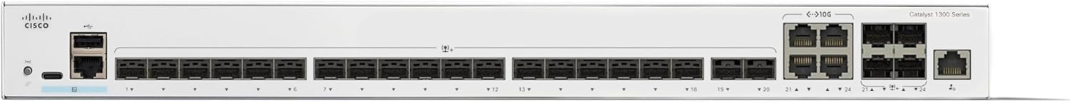 Cisco Catalyst C1300-24XS Managed Switch with 480 Gbps Capacity and 24 Ports 10G SFP+
