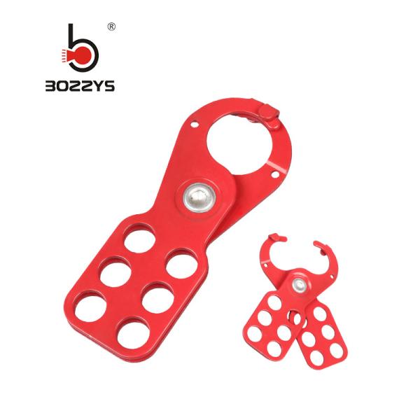 BOSHI Super September Customized Steel Material Red Safety Lockout Hasp With 6 Padlocks