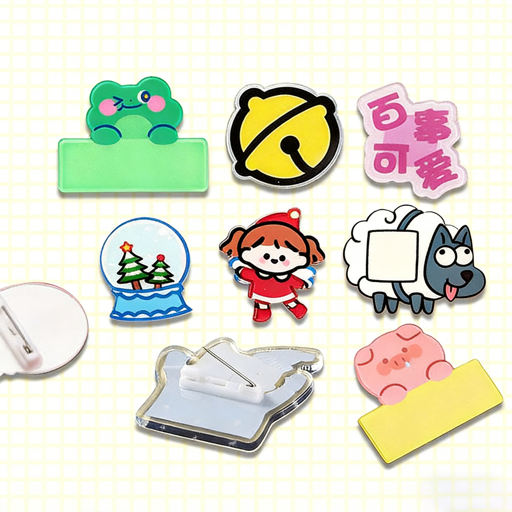Custom Antique Acrylic Pin Badge – Personalized Cartoon Anime Logo for Hat, Clothes & Brooch
