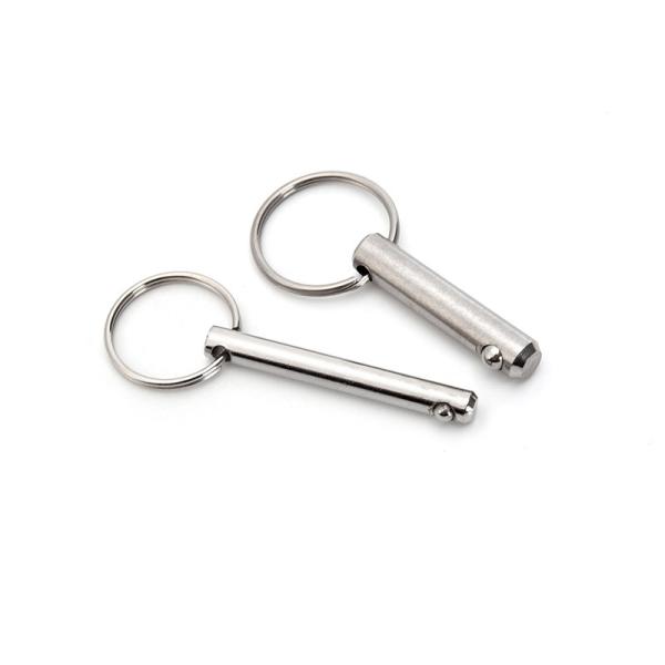Quick-Release Pins Stainless Steel Ball Lock Handle with Detent Ring Pin Shipping Air Bright Finish General Industry