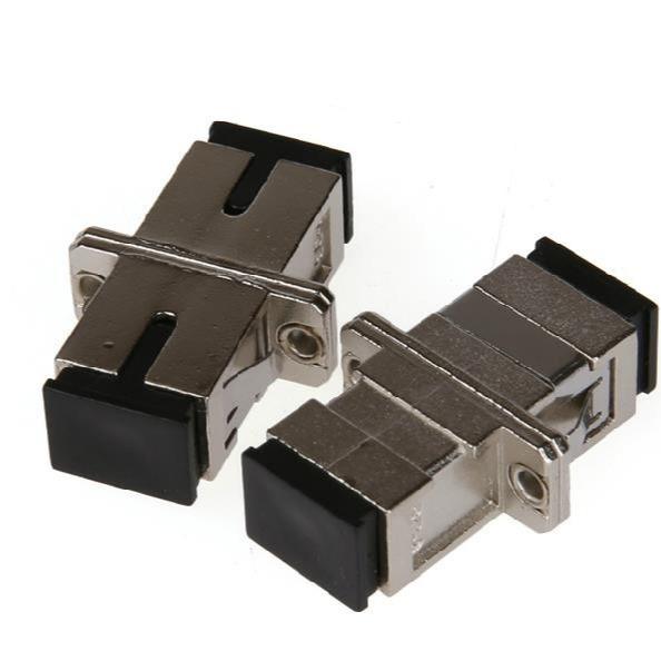 High Precision SC Simplex Fiber Optic Adapter With Metal Housing And Low Insertion Loss