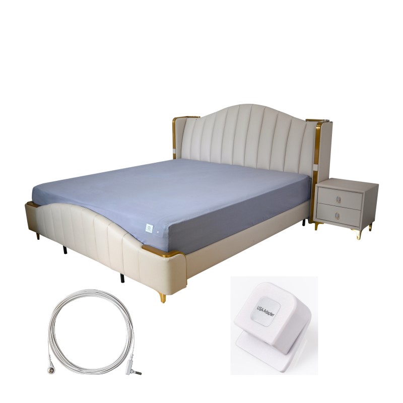 Healthy Grounding Fitted Bed Sheets Earthing with 38cm Bedskirt Earthing Sheets With Earth PU Cord Grounding Safe Adapter