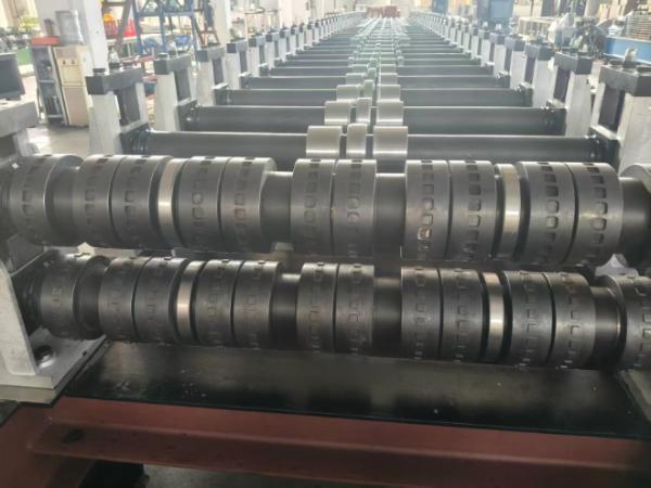 USA Mexico 0.8-1.6mm Thickness Galvanized Steel B Deck Composite Floor Deck Panel Roll Forming Machine With Embossing Roller For Sales