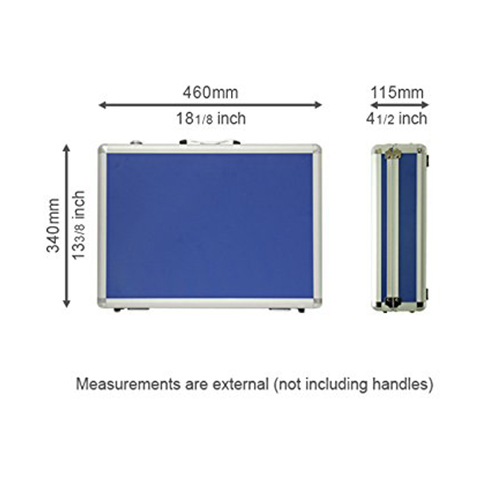 Hard Blue Aluminum Laptop Case Fireproof Integrated Forming For Travel