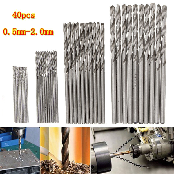 Набор микросверл HSS 0,3-1,6 мм DIN338, полностью шлифованных, для металла