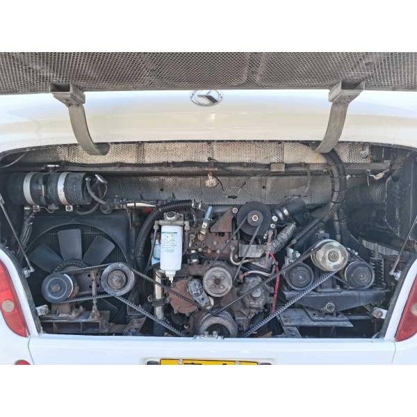 Used Higer Bus KLQ6856 37 Seats Steel Chassis Rear Yuchai Engine Left hand Drive Good Condition with AC