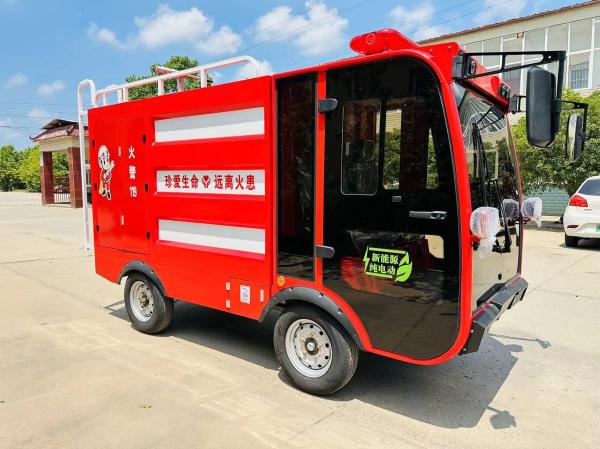 Electric Fire Truck Mini Fire Fighting Truck 2 Seats Fire Emergency Pure Electric