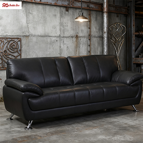 Detachable Buckley Semi Aniline Leather Sofa Loveseat Rust Resistance Customized