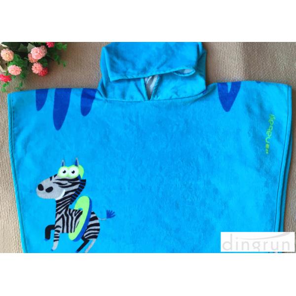 Full Color Small Hooded Poncho Towels For Beach / Pool DR-PT-07