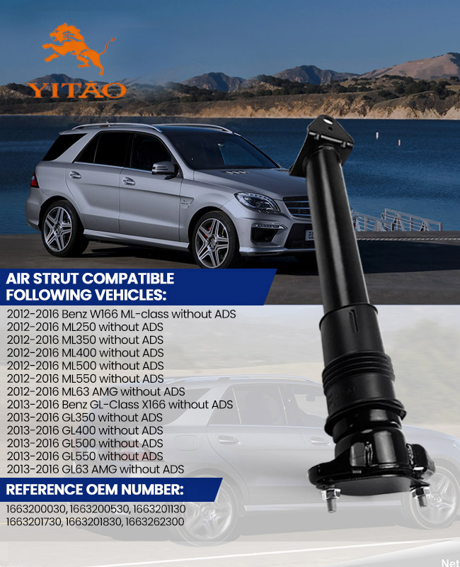 Air Suspension Spring  for Mercedes Benz ML350 W166 Rear Replacement Spring