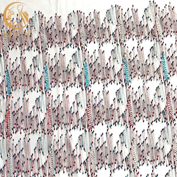 Free Sample Glitter Lace Fabric / Embroidered Net Lace Fabric 20% Polyester
